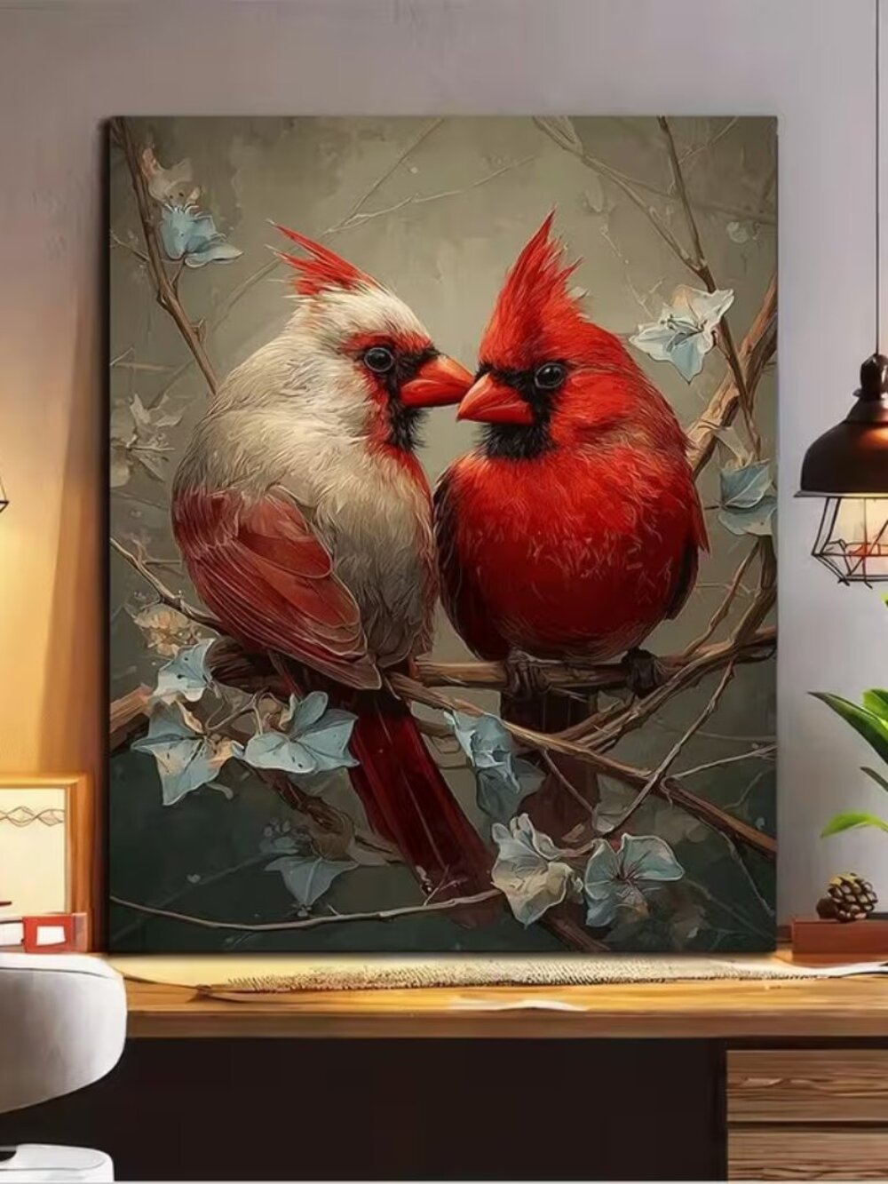 Two Cardinal Picture - New - 8" x 12"